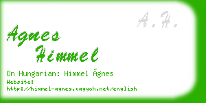 agnes himmel business card